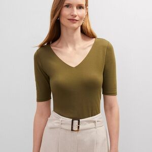 NWT Ann Taylor Wide V-Neck Top